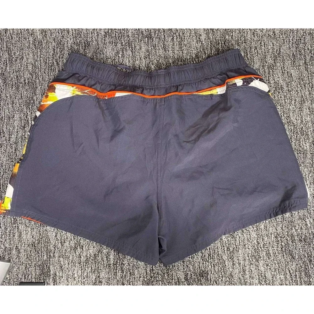 Nike Swim‎ Trunks Mens Large Gray Orange Floral Board Shorts Beachwear